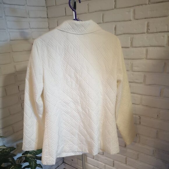 Me-Jay Ladies Ivory Lightweight Fully Lined Quilted Jacket - Picture 2 of 10